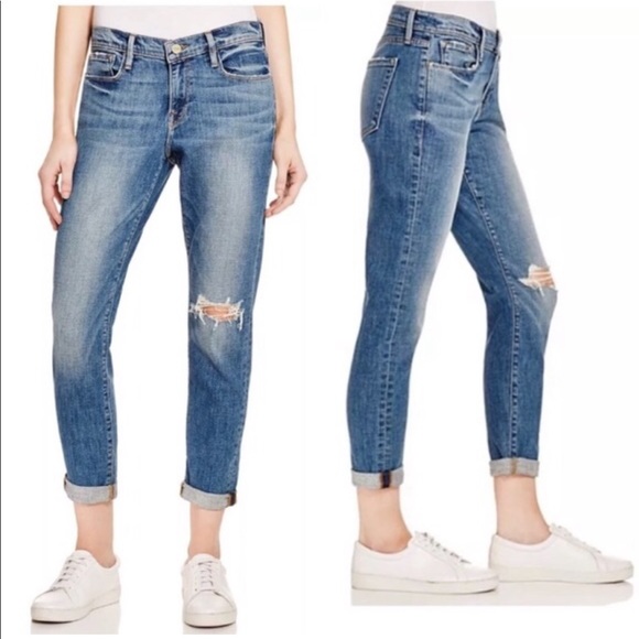 Frame Denim Denim - Frame le Graçon Distressed Slim Boyfriend